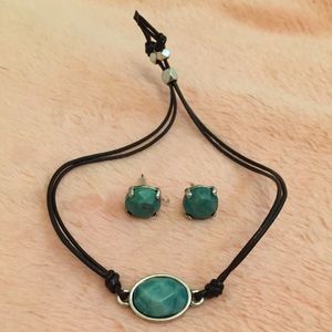 Turquoise Bracelet and Earrings Set